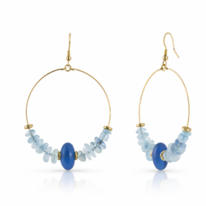 Sea glass earring 001 SLIVER